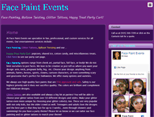 Tablet Screenshot of facepaintevents.com